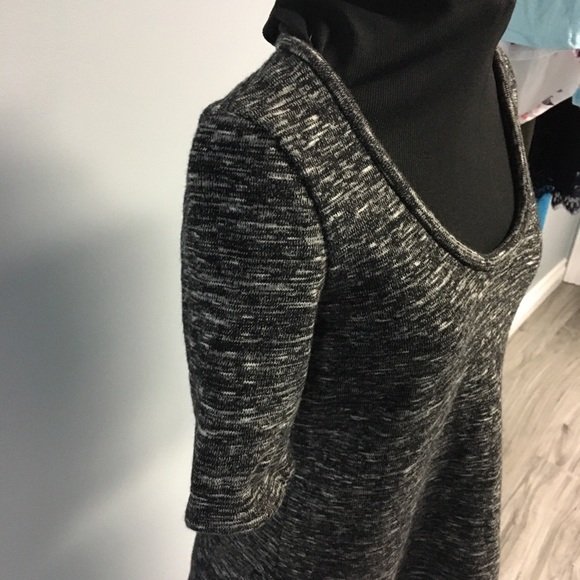 Zara 3/4 Sleeve Scoop Neck Peppered Tunic Sweater - Picture 3 of 5